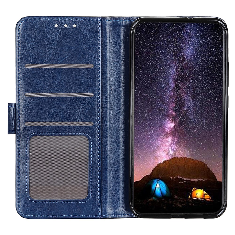  Xiaomi 14T Fodral Crazy Horse Läder Blå