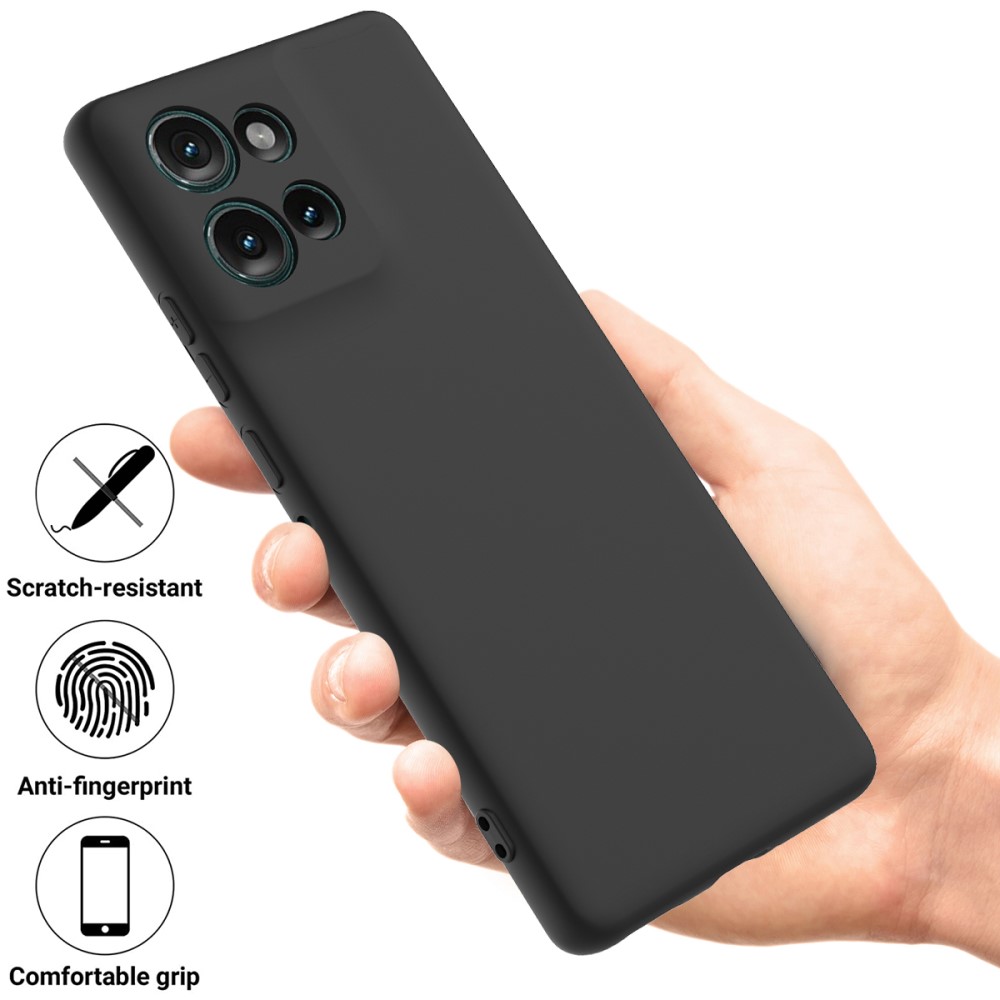  Motorola Edge 50 Skal Liquid Silikon Svart