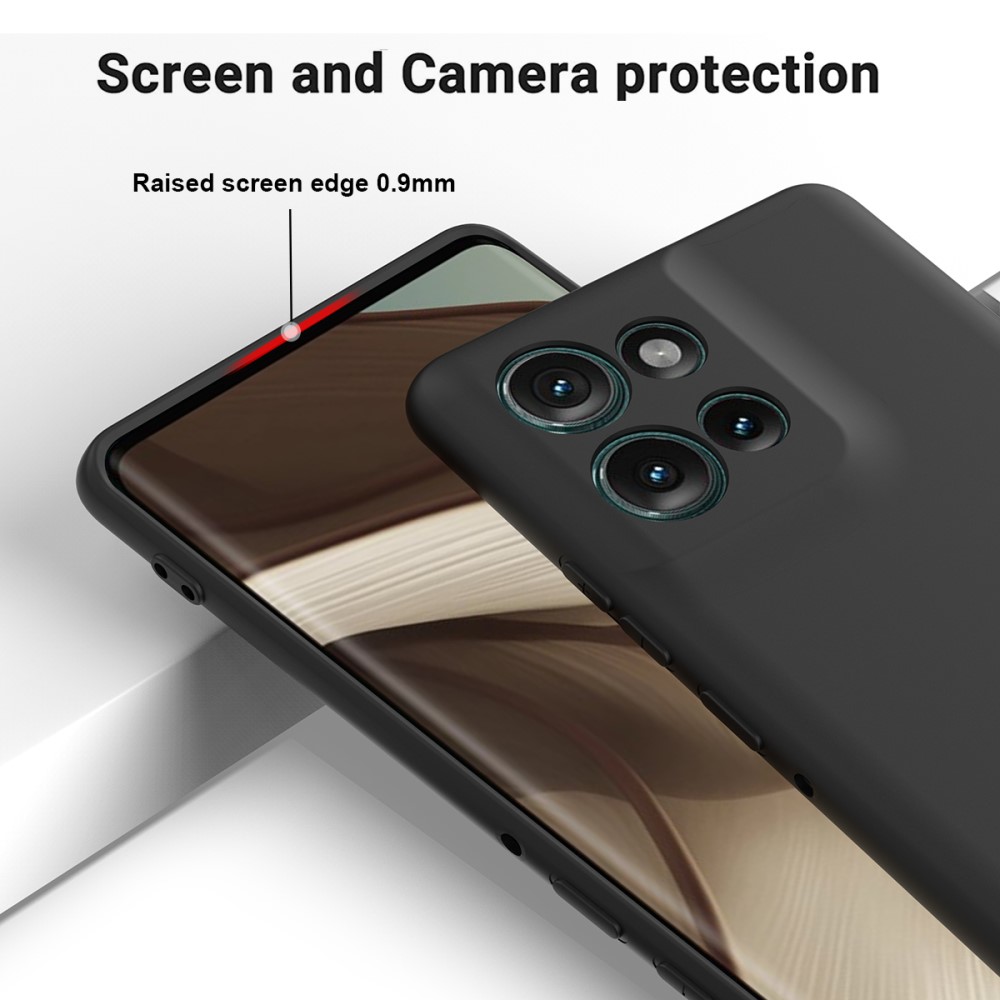  Motorola Edge 50 Skal Liquid Silikon Svart