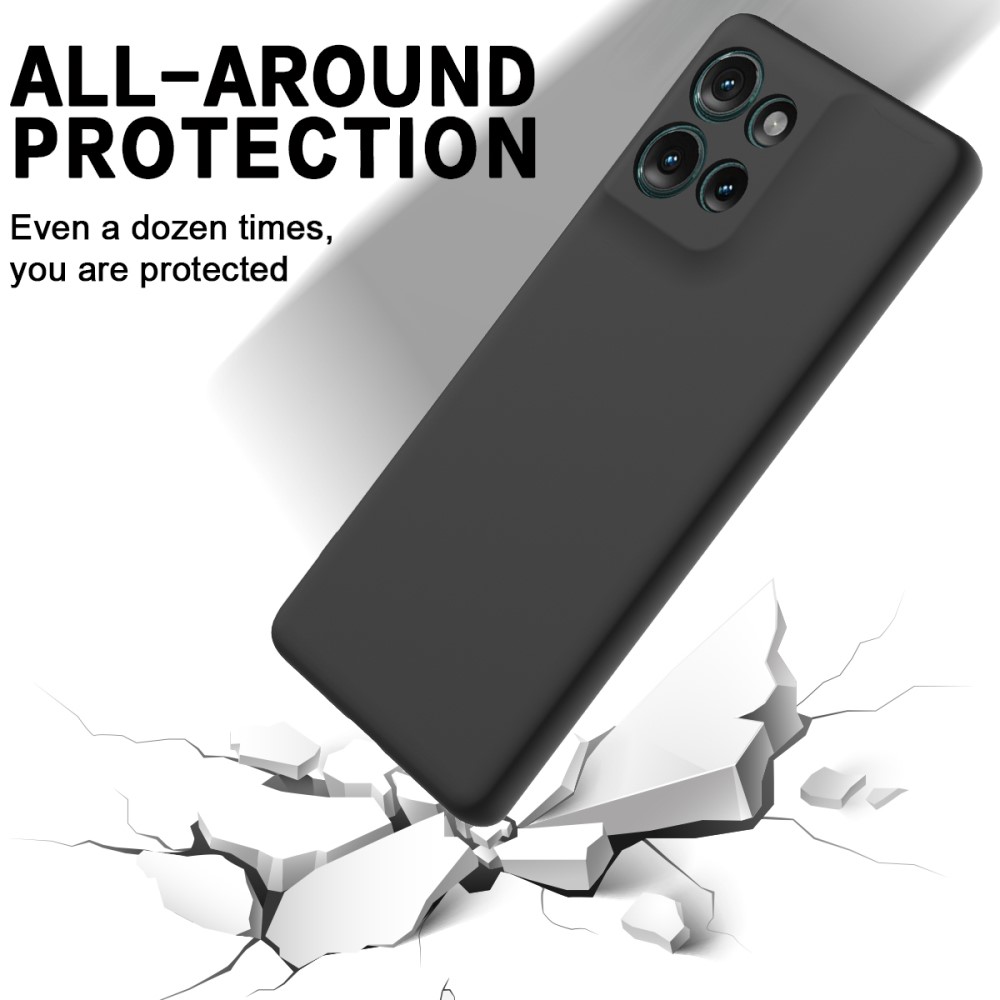  Motorola Edge 50 Skal Liquid Silikon Svart
