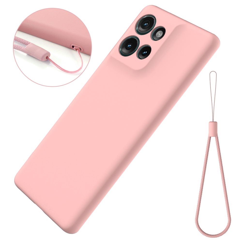  Motorola Edge 50 Skal Liquid Silikon Rosa