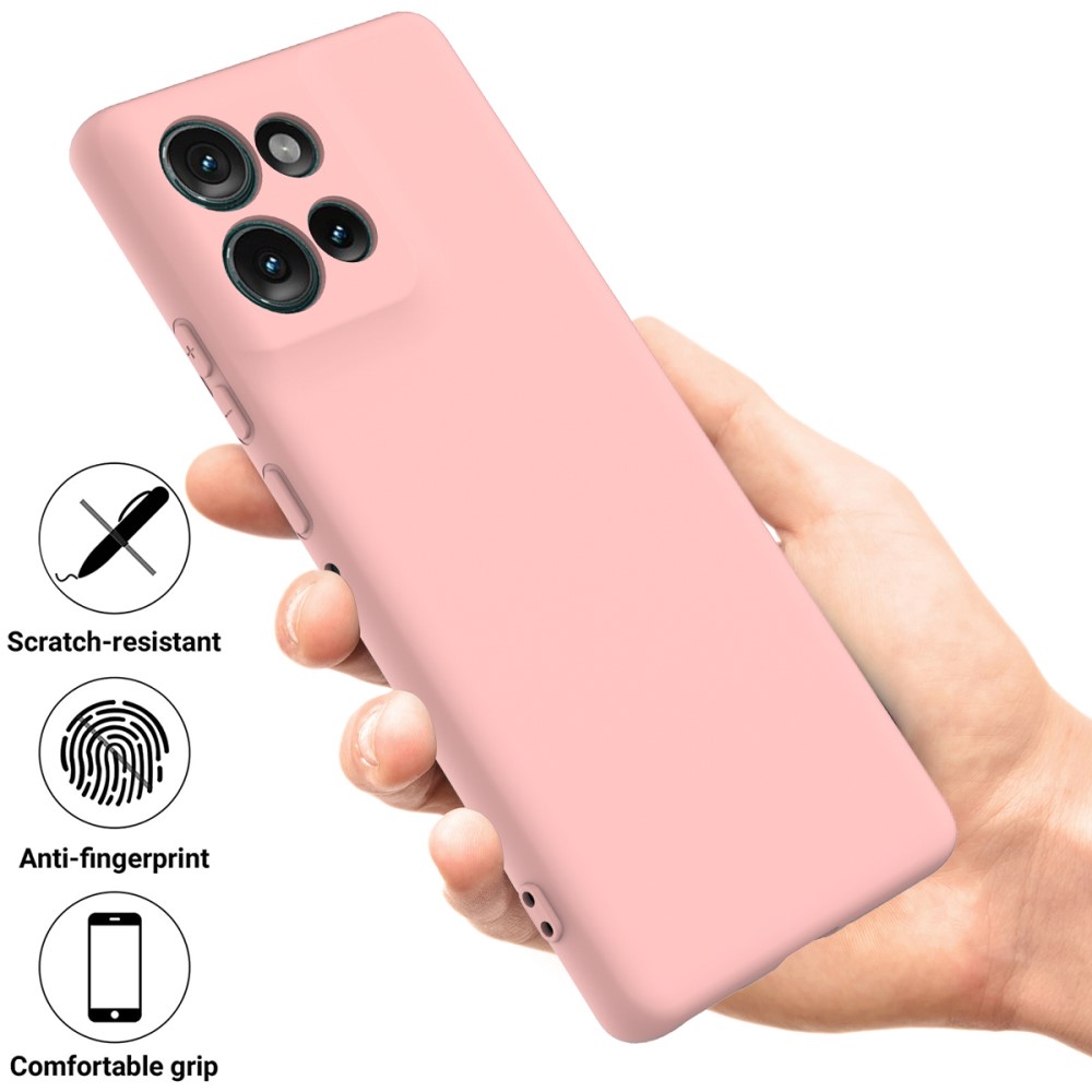  Motorola Edge 50 Skal Liquid Silikon Rosa