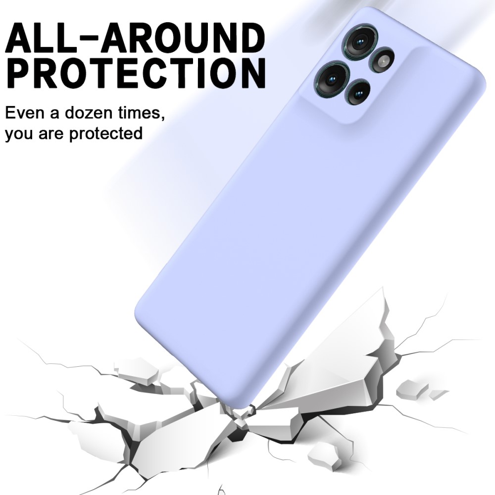  Motorola Edge 50 Skal Liquid Silikon Lila