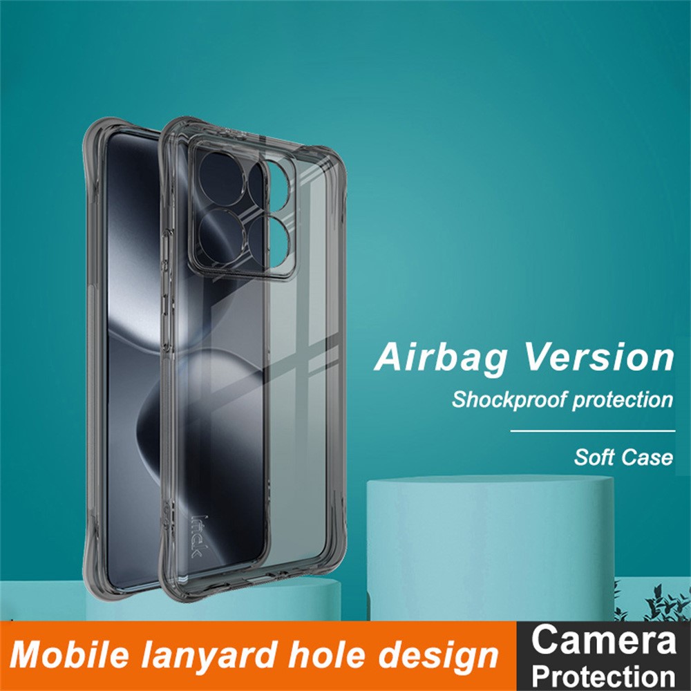 IMAK IMAK Xiaomi 14T Pro Skal TPU AirBag Shockproof Tonad Svart