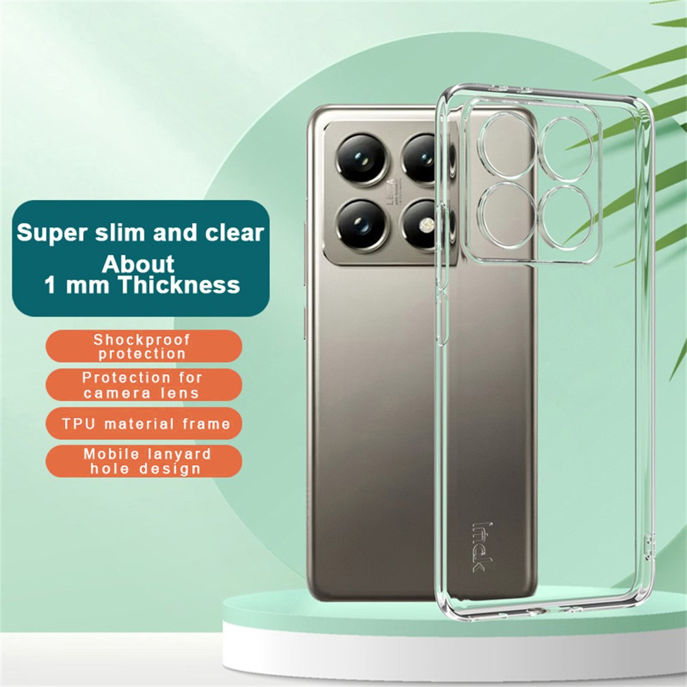 IMAK IMAK Xiaomi 14T Pro Skal Ultra Slim TPU Transparent