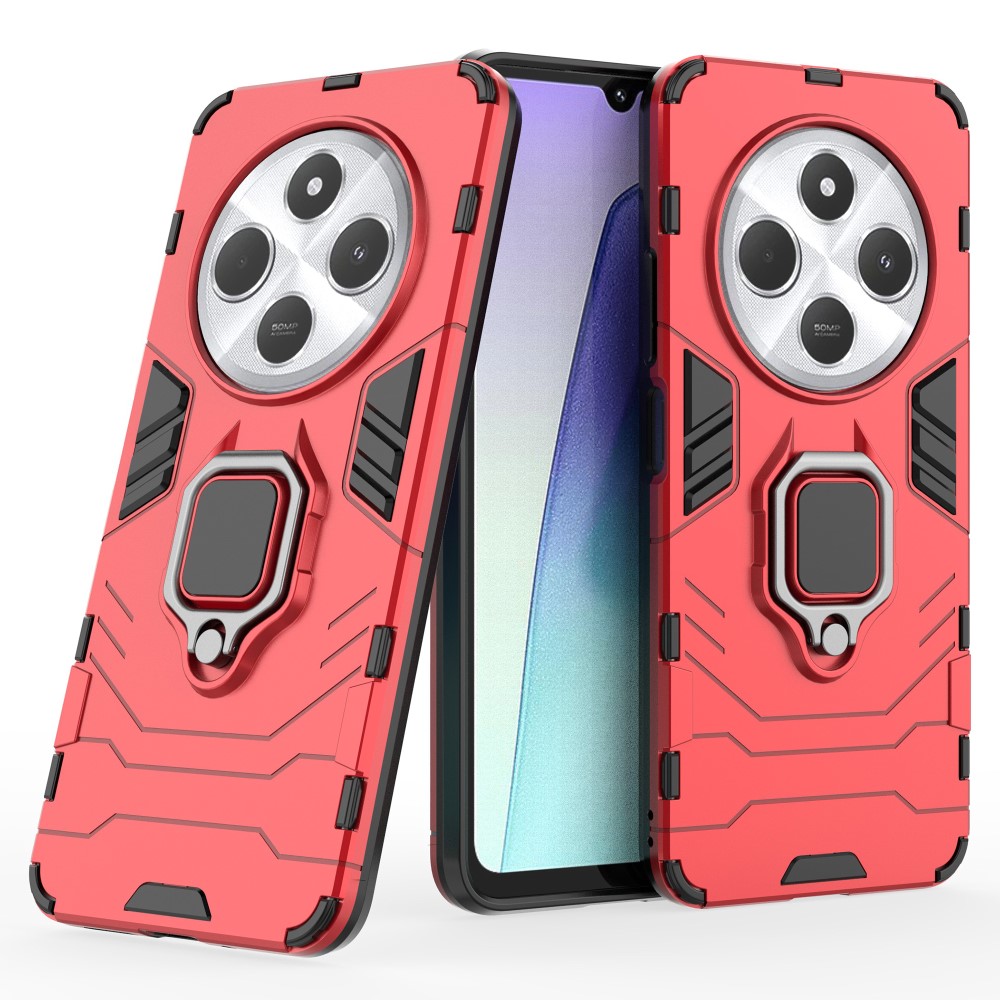  Xiaomi Redmi 14C Skal Hybrid Armor Ring Röd
