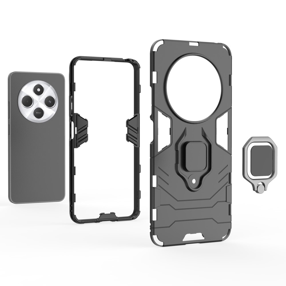  Xiaomi Redmi 14C Skal Hybrid Armor Ring Röd