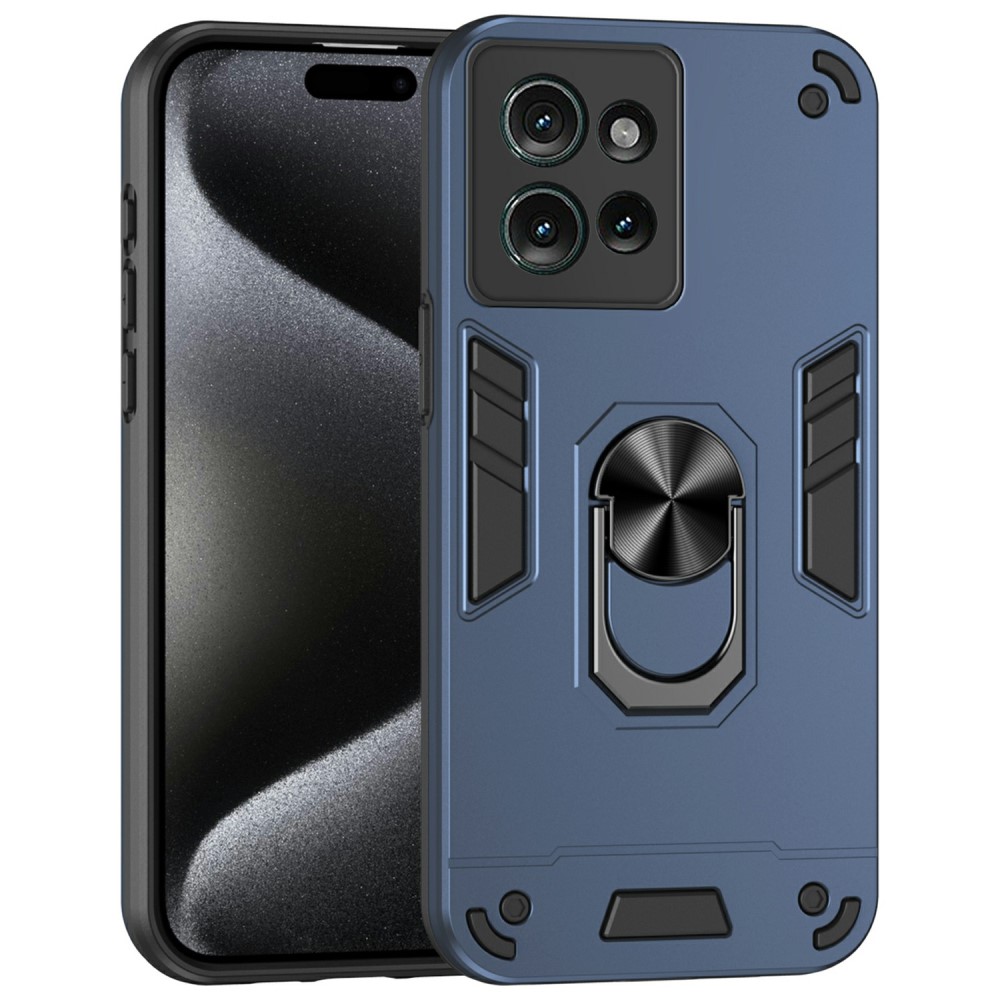  Motorola Edge 50 Skal Hybrid Armor Ring Blå