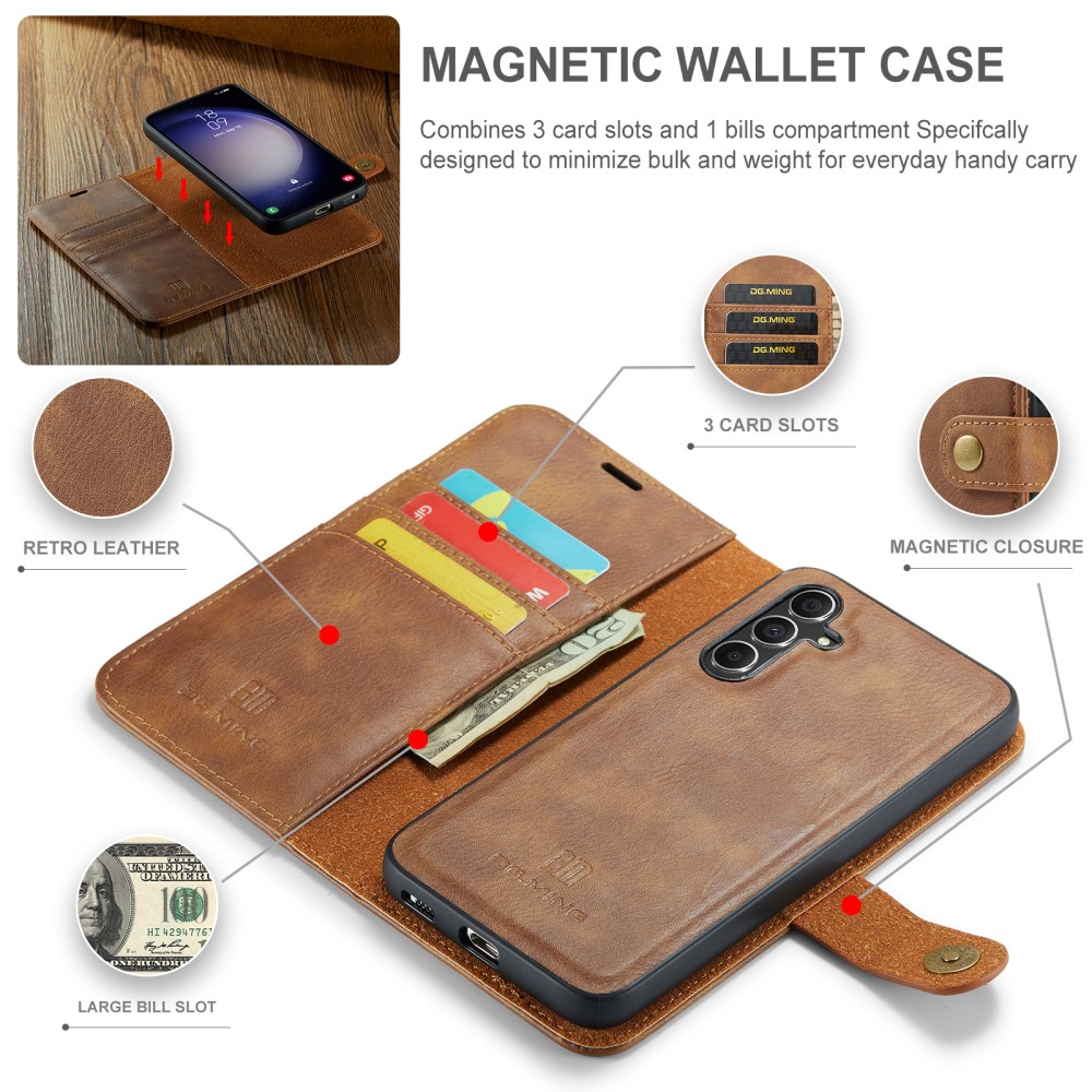 DG.MING DG.MING Samsung Galaxy A16 2in1 Magnet Fodral / Skal Brun