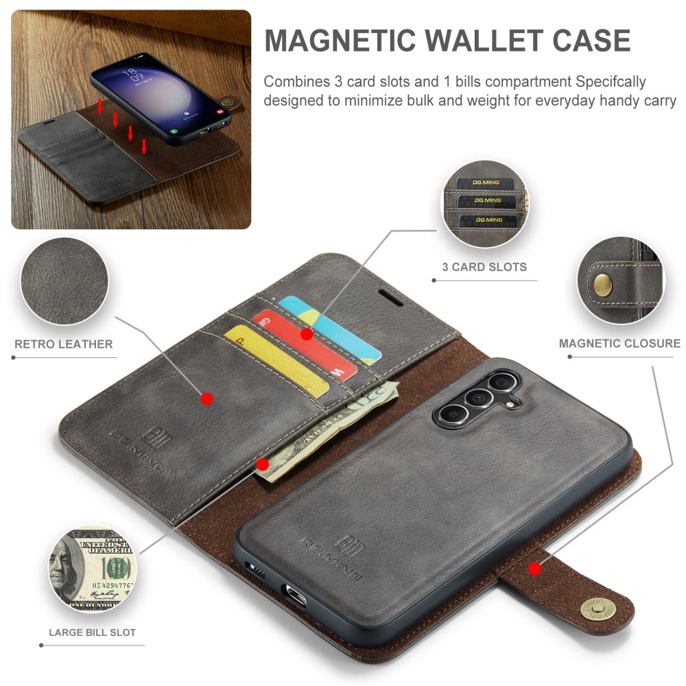 DG.MING DG.MING Samsung Galaxy A16 2in1 Magnet Fodral / Skal Grå