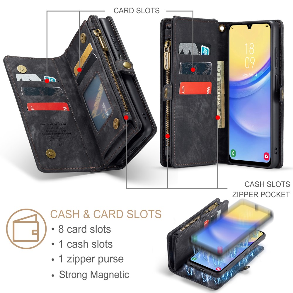 CASEME CASEME Samsung Galaxy A16 Fodral Multifuntionell Svart