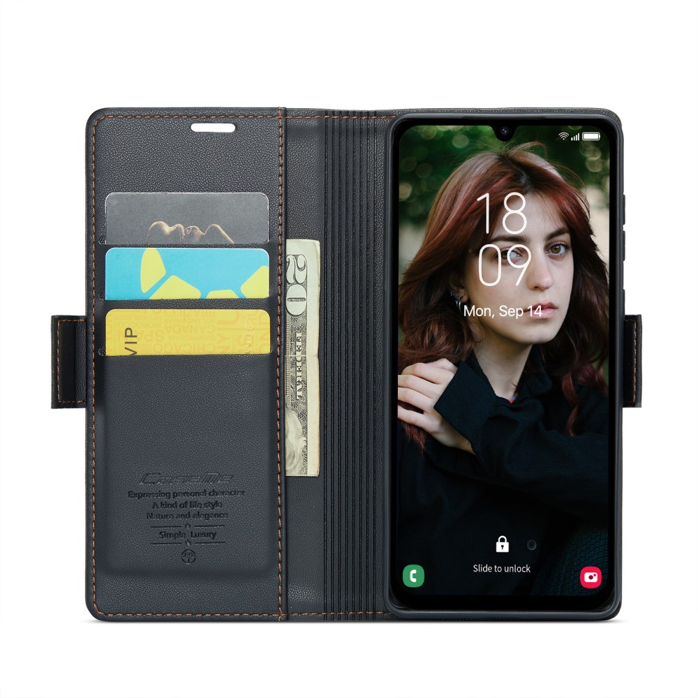 CASEME CASEME Samsung Galaxy A16 Fodral Läder RFID Svart