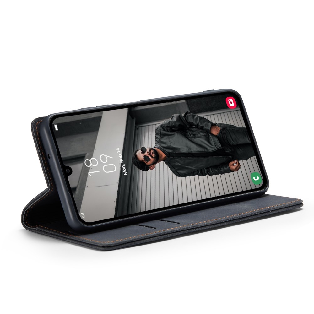 CASEME CASEME Samsung Galaxy A16 Fodral Flip Retro Läder Svart