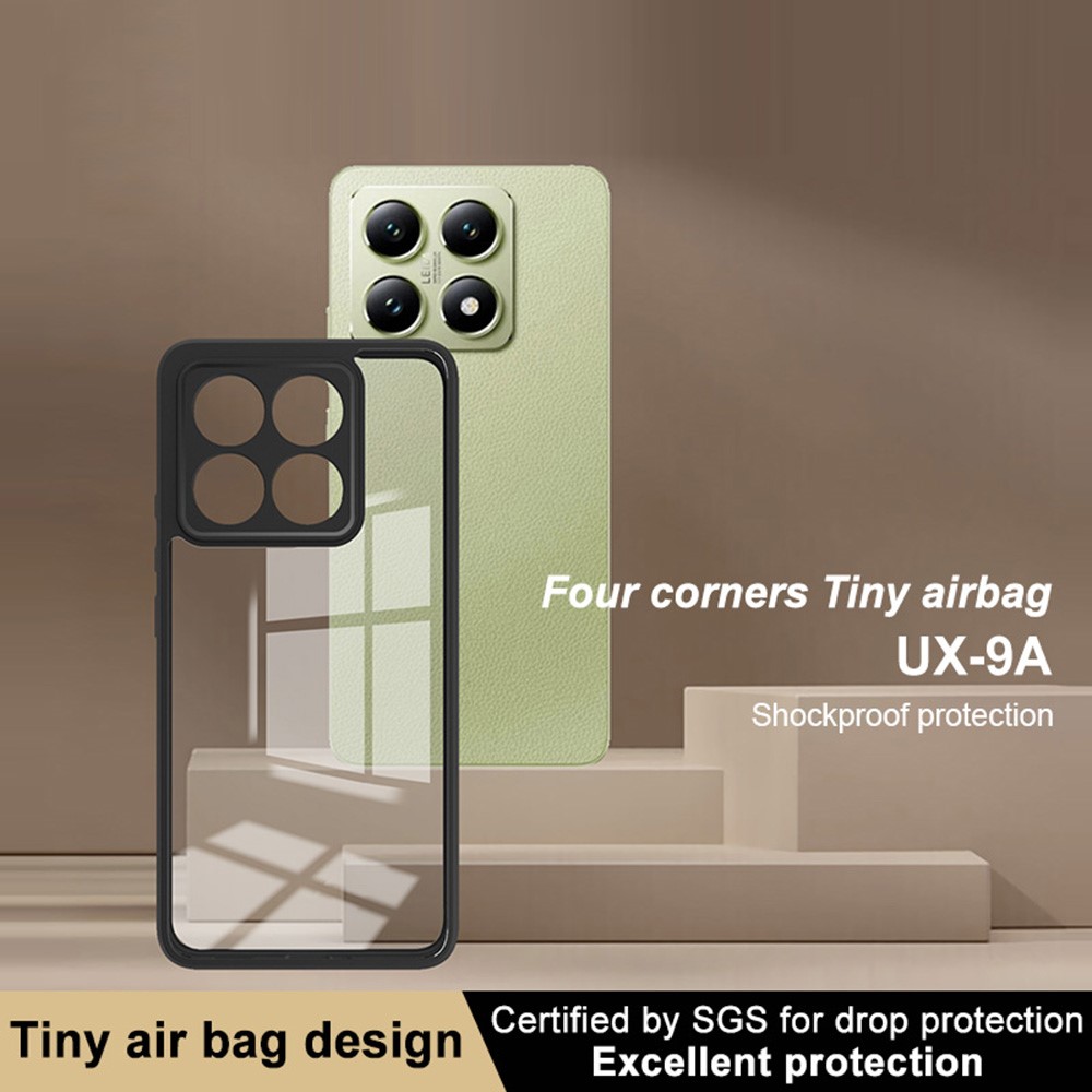 IMAK IMAK Xiaomi 14T Skal Hybrid Transparent / Svart