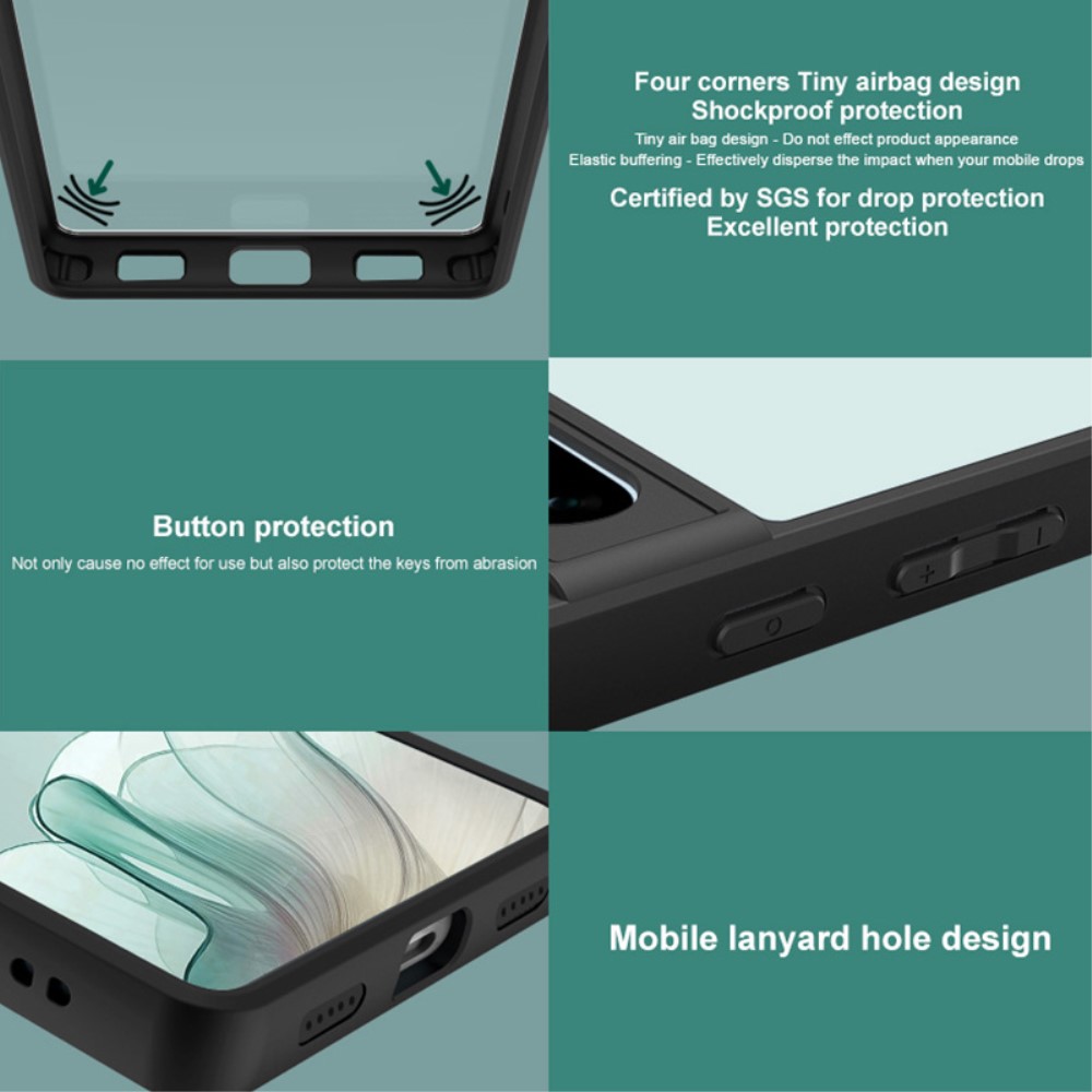 IMAK IMAK Xiaomi 14T Skal Hybrid Transparent / Svart