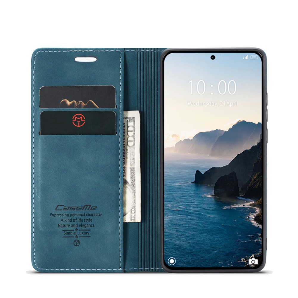CASEME CASEME Xiaomi 14T Pro Fodral Flip Läder Blå