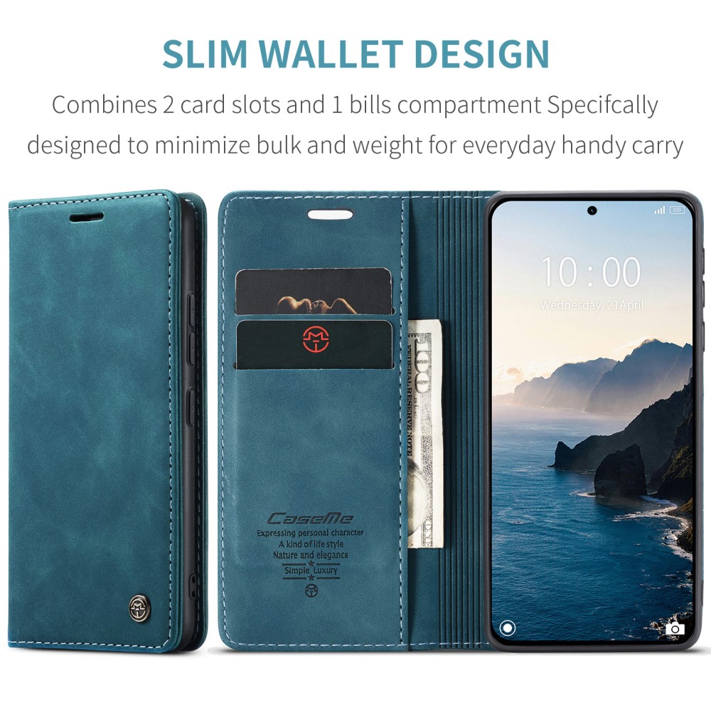 CASEME CASEME Xiaomi 14T Pro Fodral Flip Läder Blå