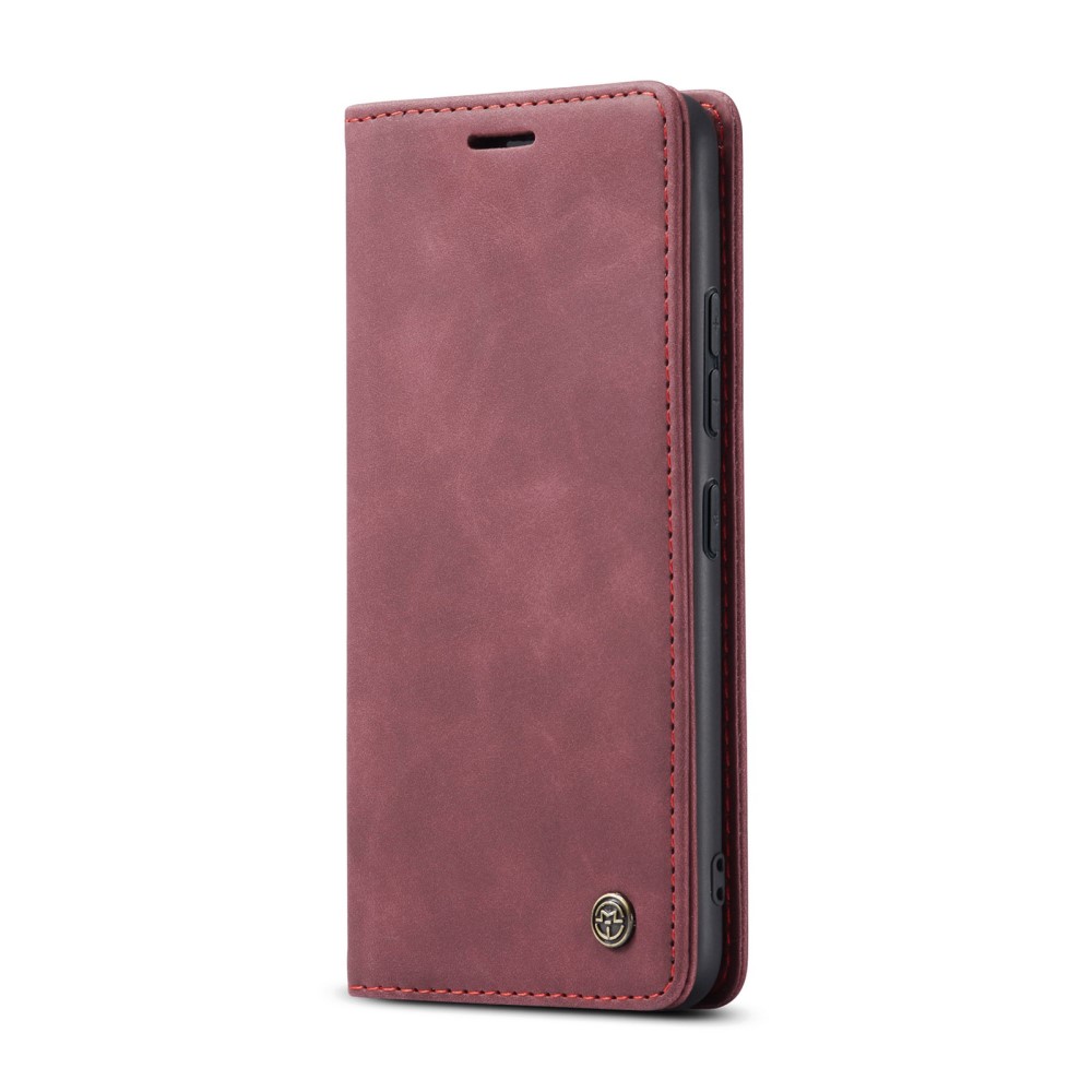 CASEME CASEME Xiaomi 14T Pro Fodral Flip Läder Vinröd