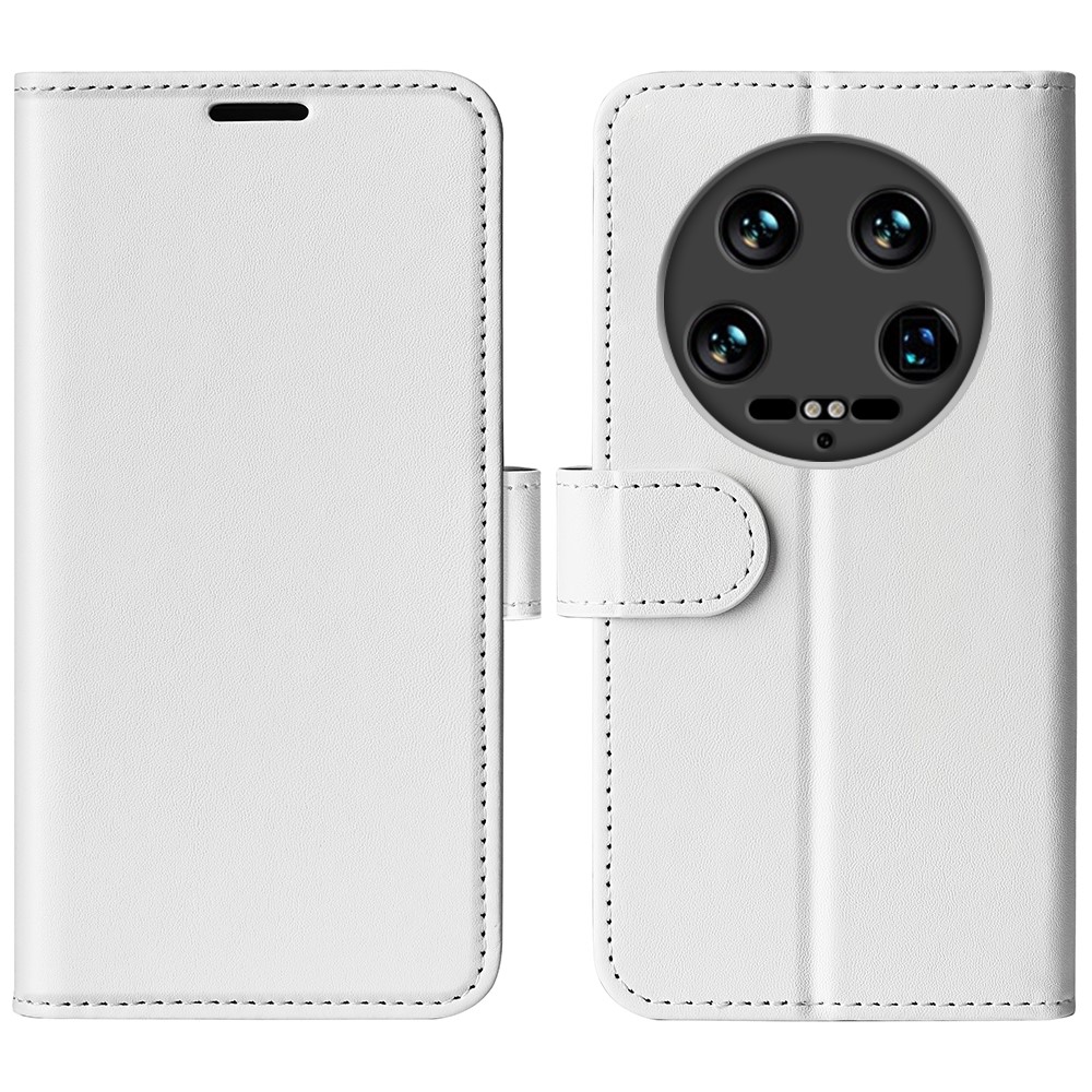  Xiaomi 14 Ultra Fodral Crazy Horse Läder Vit