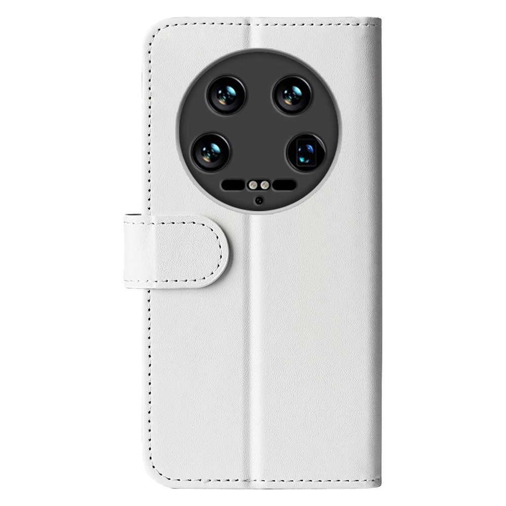  Xiaomi 14 Ultra Fodral Crazy Horse Läder Vit