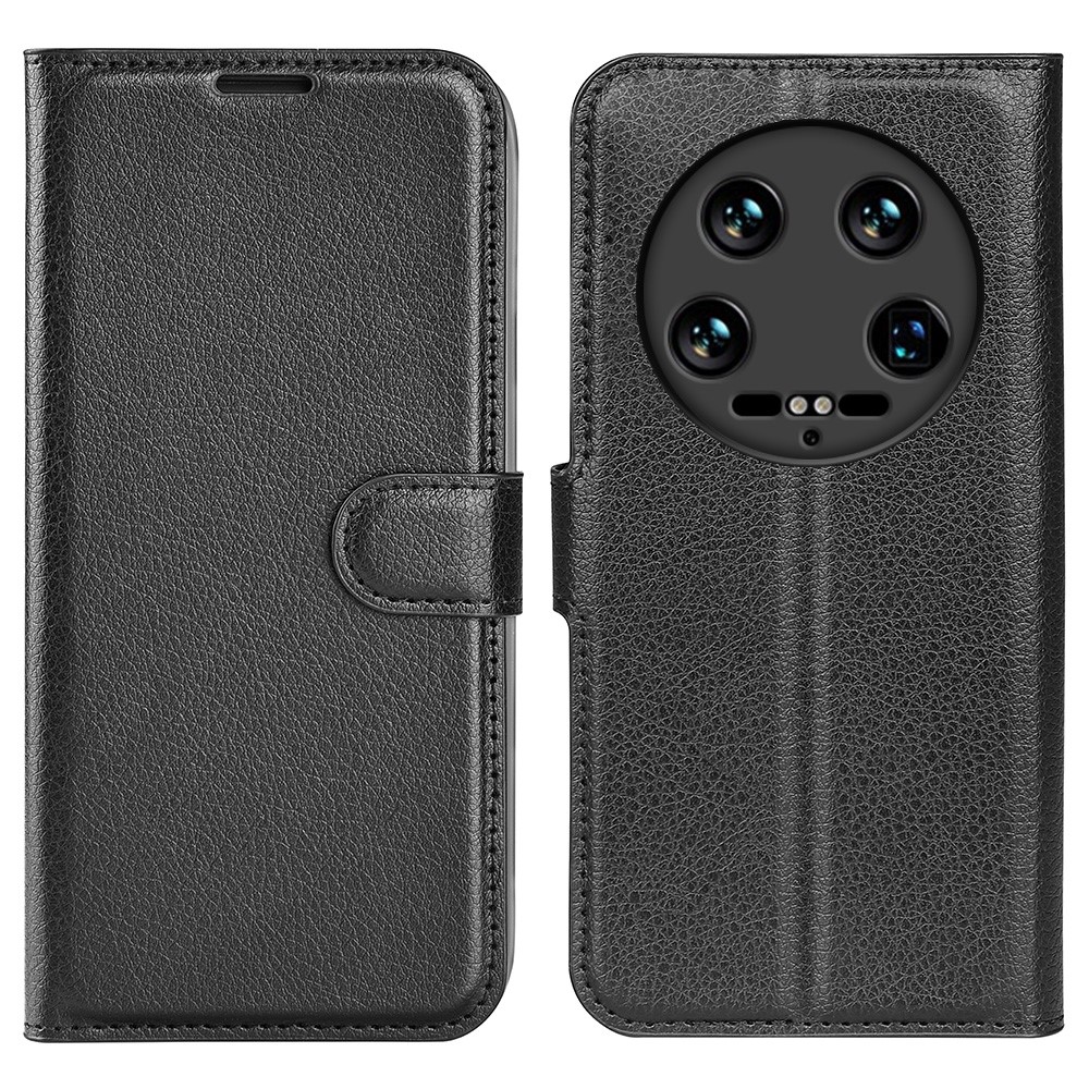  Xiaomi 14 Ultra Fodral Litchi Läder Svart