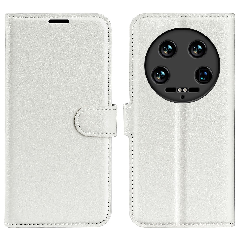  Xiaomi 14 Ultra Fodral Litchi Läder Vit
