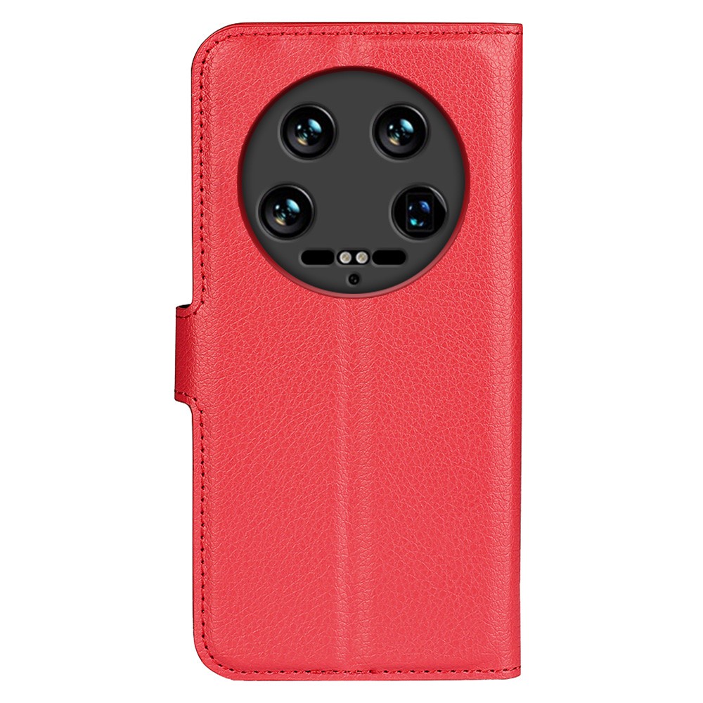  Xiaomi 14 Ultra Fodral Litchi Läder Röd