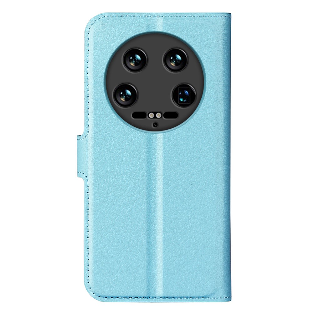  Xiaomi 14 Ultra Fodral Litchi Läder Blå