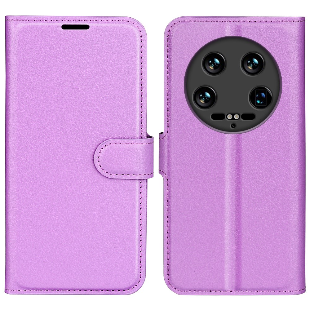  Xiaomi 14 Ultra Fodral Litchi Läder Lila