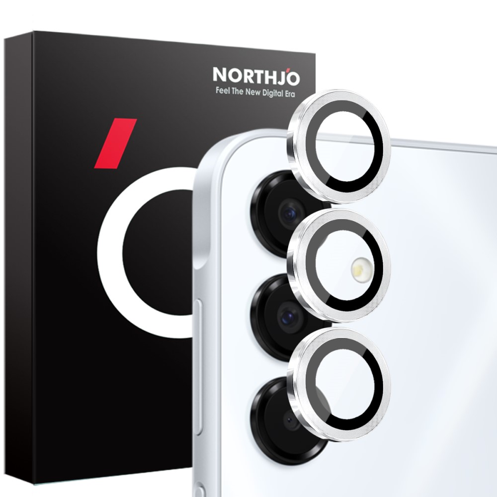 NORTHJO NORTHJO Samsung Galaxy A16 Linsskydd Härdat Glas Silver
