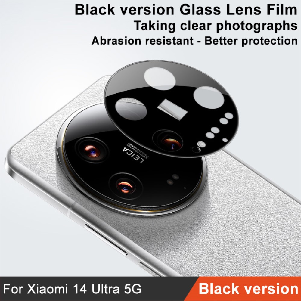 IMAK IMAK Xiaomi 14 Ultra Linsskydd Härdat Glas Svart