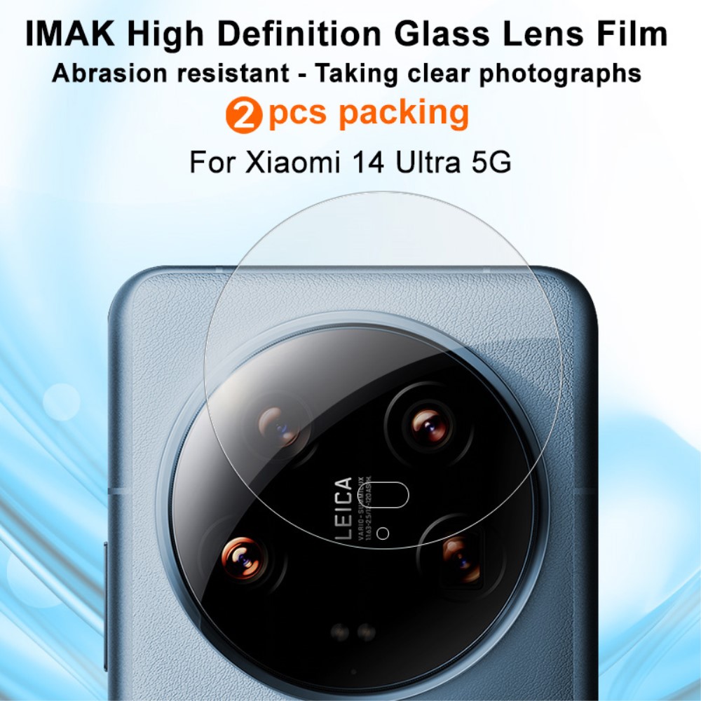 IMAK IMAK Xiaomi 14 Ultra 2-PACK Linsskydd Härdat Glas Transparent