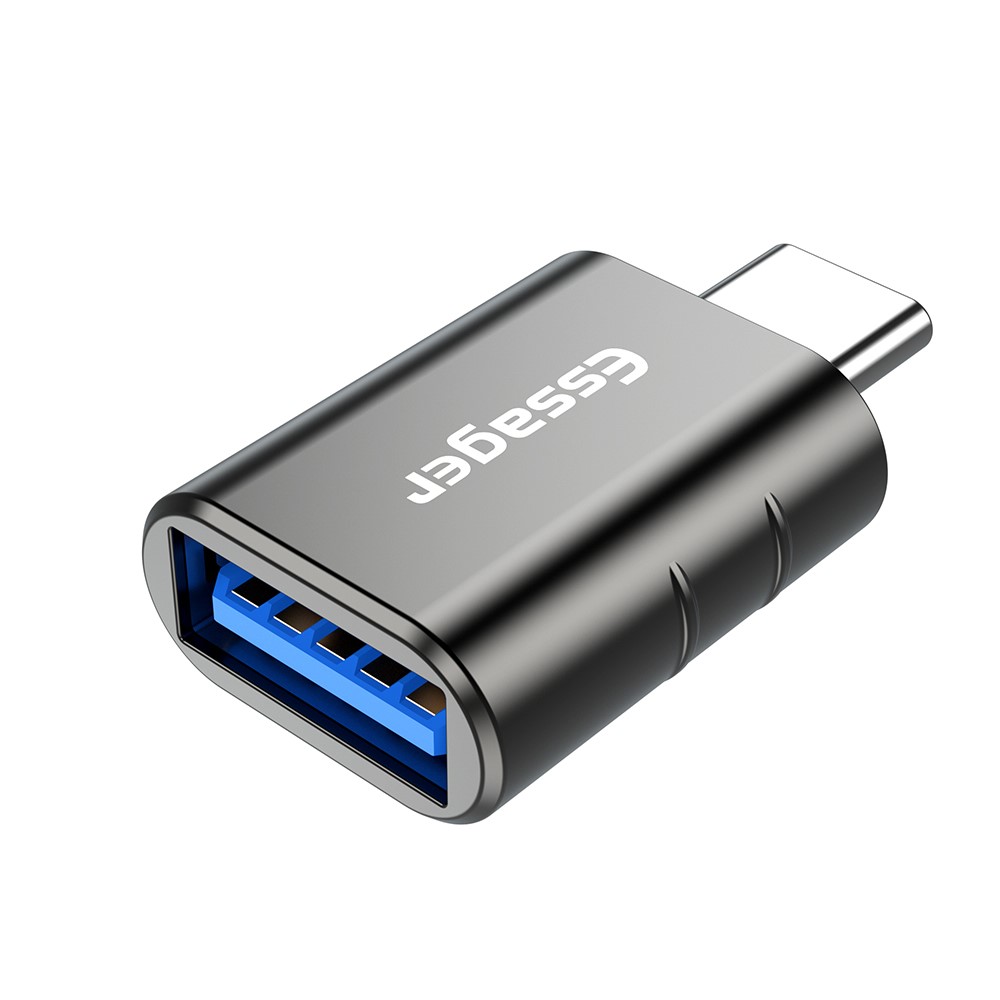 ESSAGER ESSAGER USB-A Hona - USB-C Hane Adapter Svart