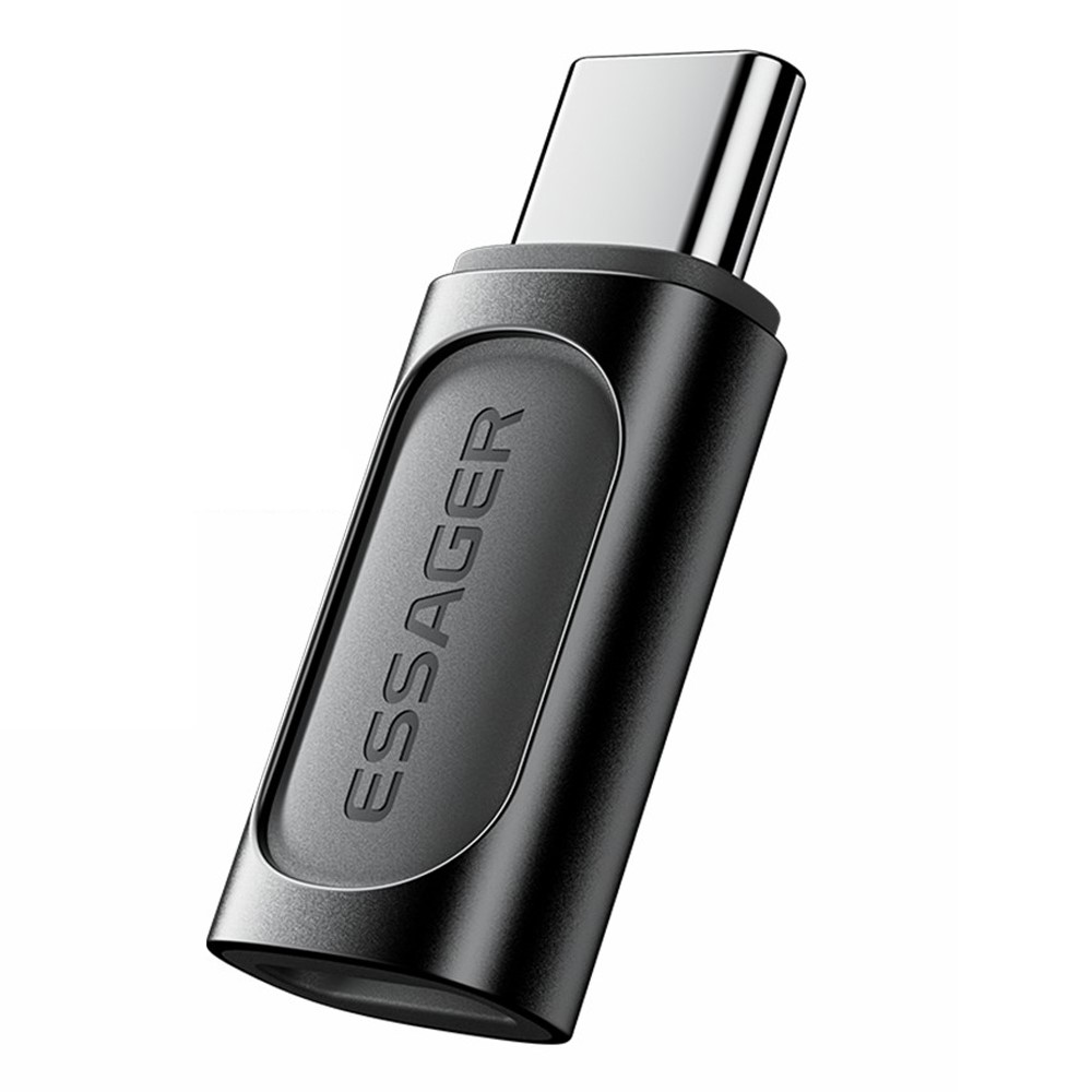 ESSAGER ESSAGER Lightning Hona - USB-C Hane Adapter Svart