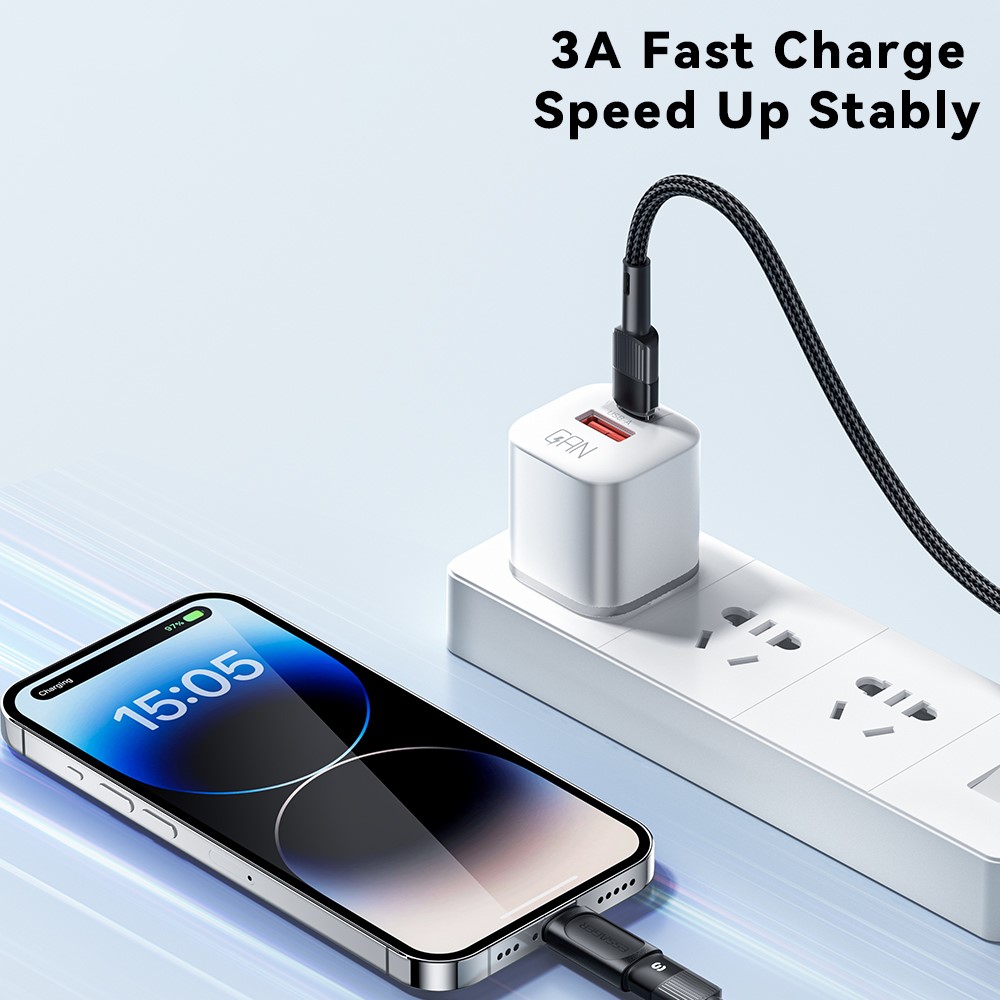 ESSAGER ESSAGER Lightning Hona - USB-C Hane Adapter Svart