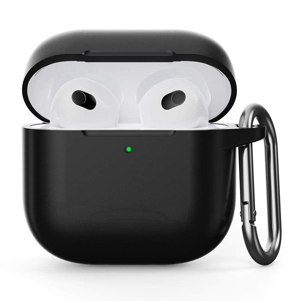  AirPods 4 Skal Med Krok Silikon Svart