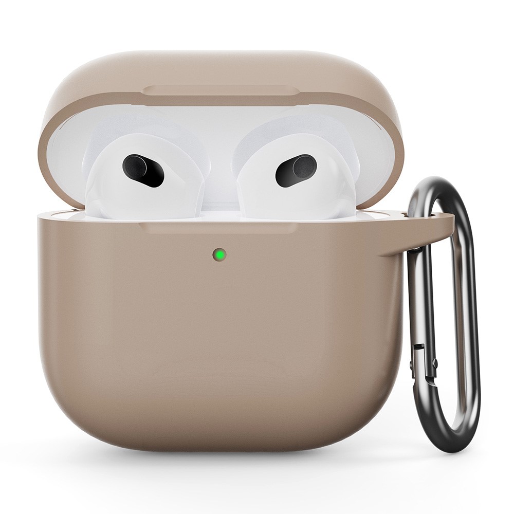  AirPods 4 Skal Med Krok Silikon Beige