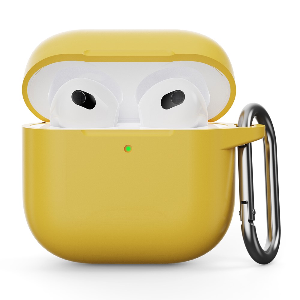  AirPods 4 Skal Med Krok Silikon Gul