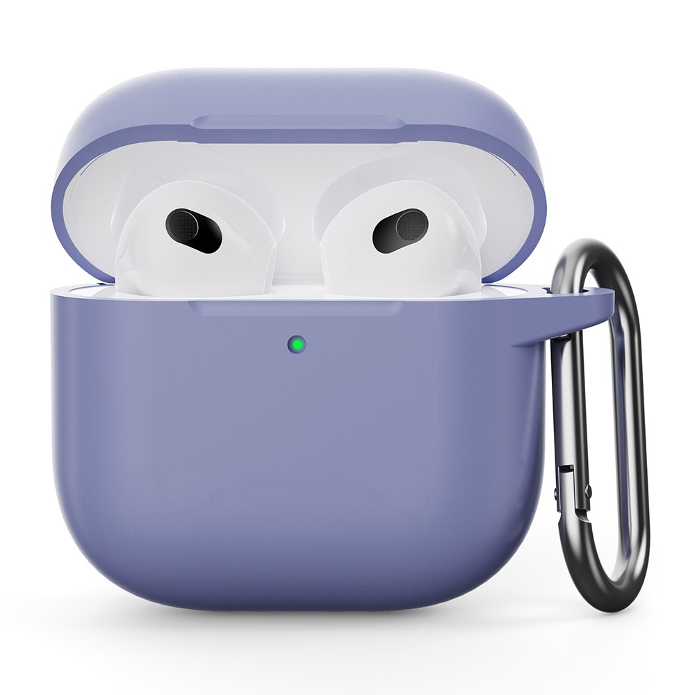  AirPods 4 Skal Med Krok Silikon Lavendel