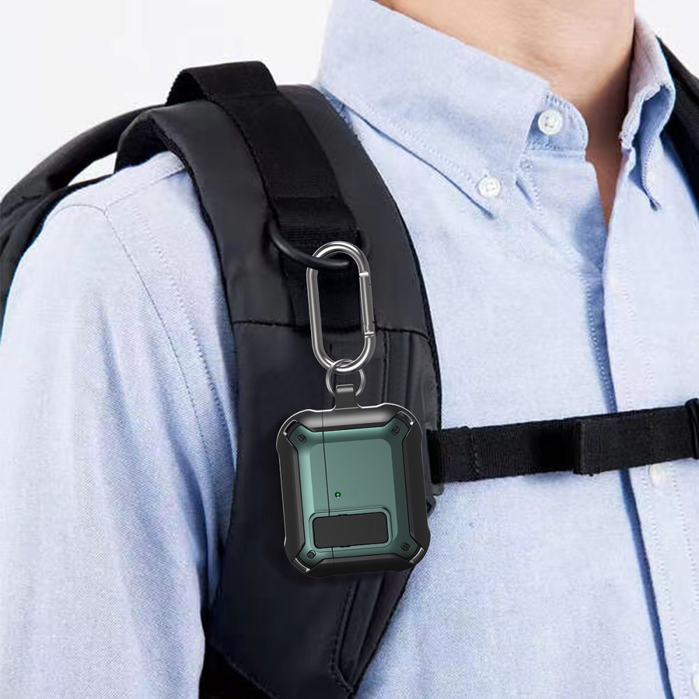  AirPods 4 Skal Shockproof Hybrid Armor Grön