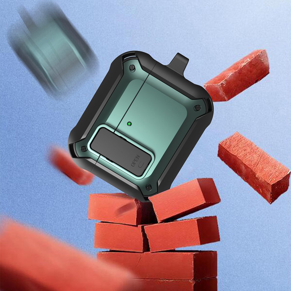  AirPods 4 Skal Shockproof Hybrid Armor Svart