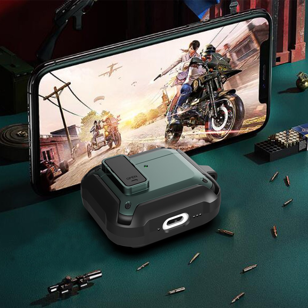  AirPods 4 Skal Shockproof Hybrid Armor Röd