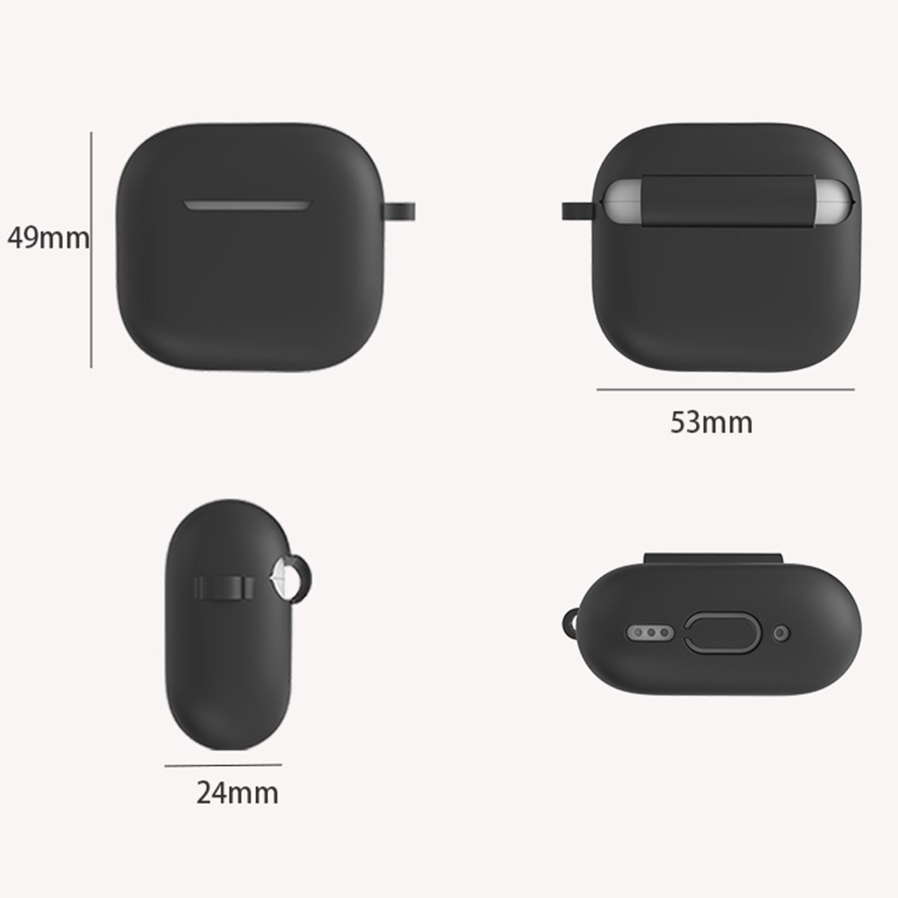  AirPods 4 Skal Med Karbinhake Inkl. Fodral Rosa