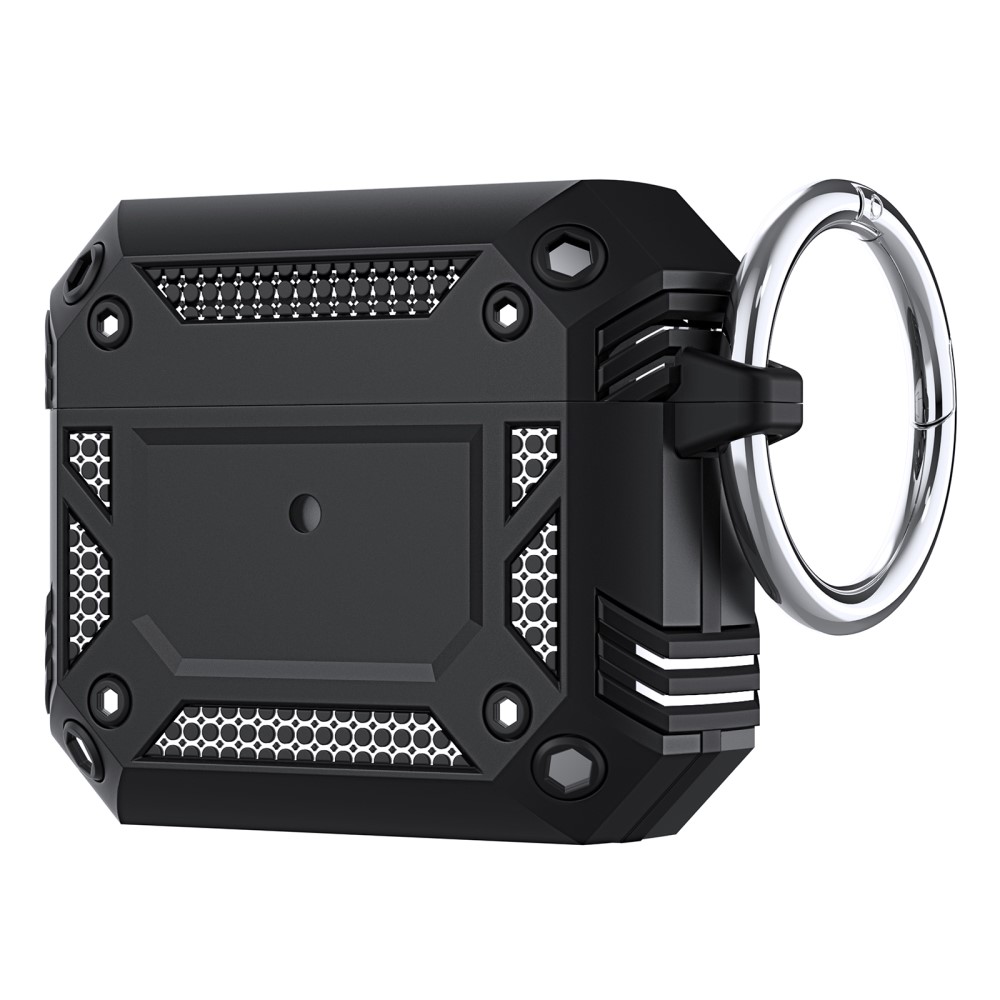  AirPods 4 Skal Med Karbinhake Hybrid Svart