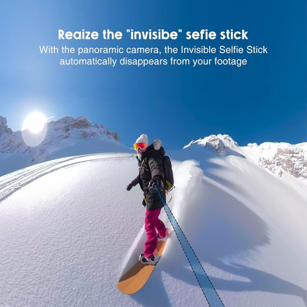  Selfiestick För Actionkamera 3 m Svart
