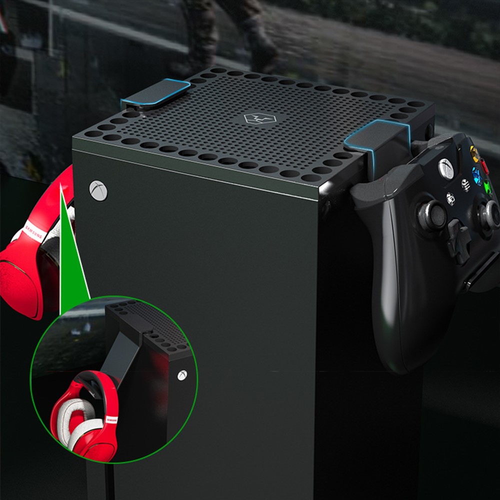  Xbox X Dammskydd Med Hållare För Headset Svart