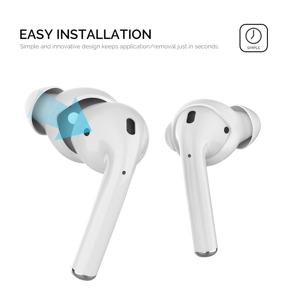 AHASTYLE AHASTYLE AirPods 2/1 3-PACK Öronpluggar Silikon Storlek L Vit