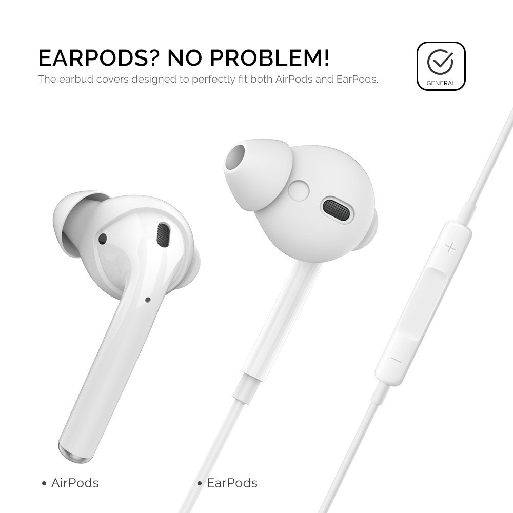 AHASTYLE AHASTYLE AirPods 2/1 3-PACK Öronpluggar Silikon Storlek L Vit