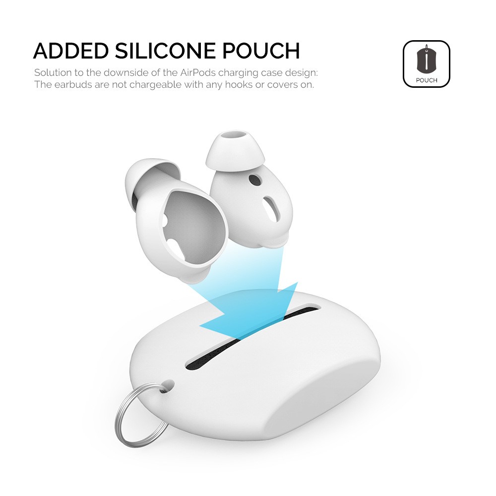 AHASTYLE AHASTYLE AirPods 2/1 3-PACK Öronpluggar Silikon Storlek L Svart