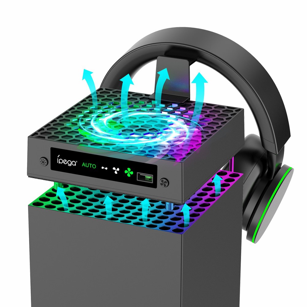 iPega iPega Automatisk Kylfäkt Med Laddare För Xbox X RGB Svart